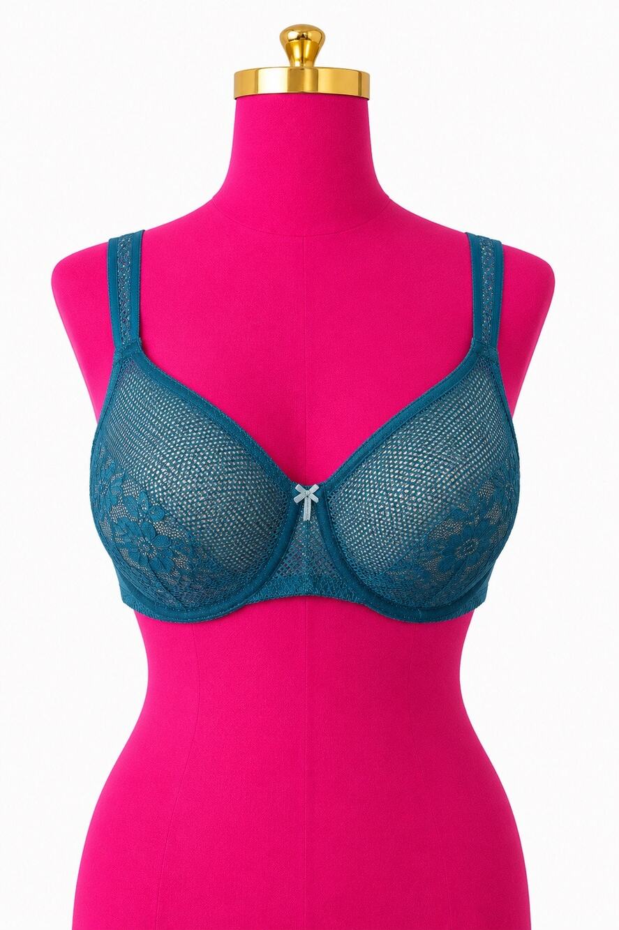 Cacique Full Coverage Turquoise Bra 46D